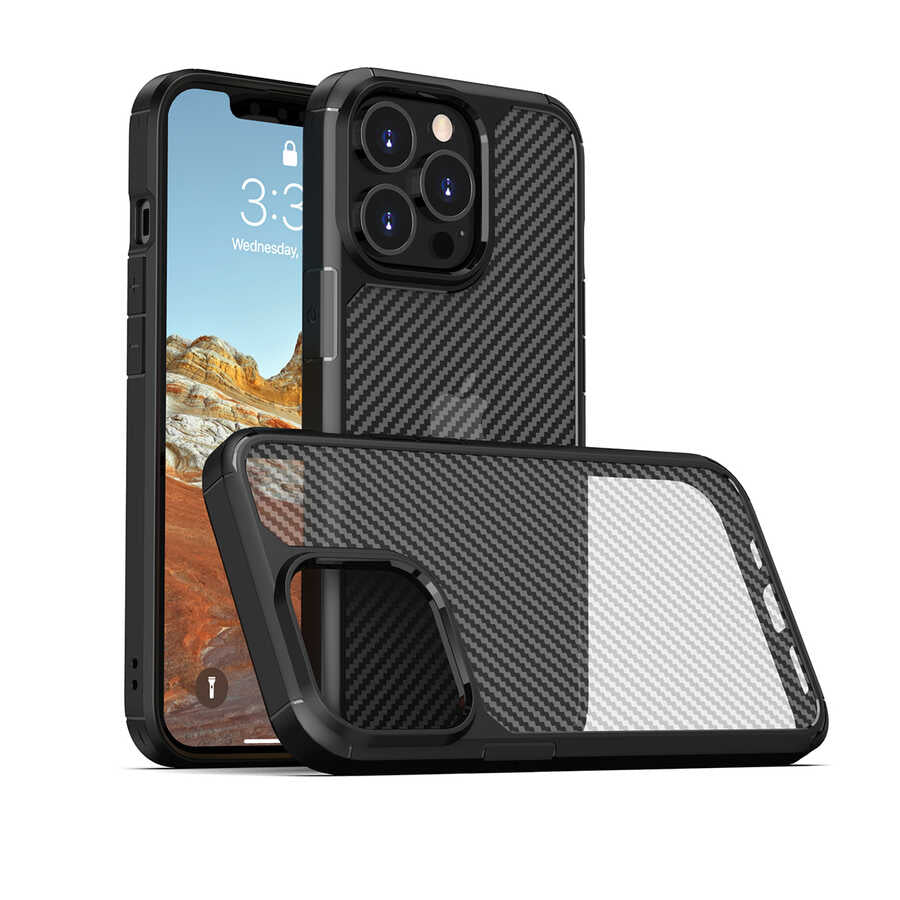 Apple iPhone 13 Pro Max Uyumlu Kılıf Zore İnoks Kapak