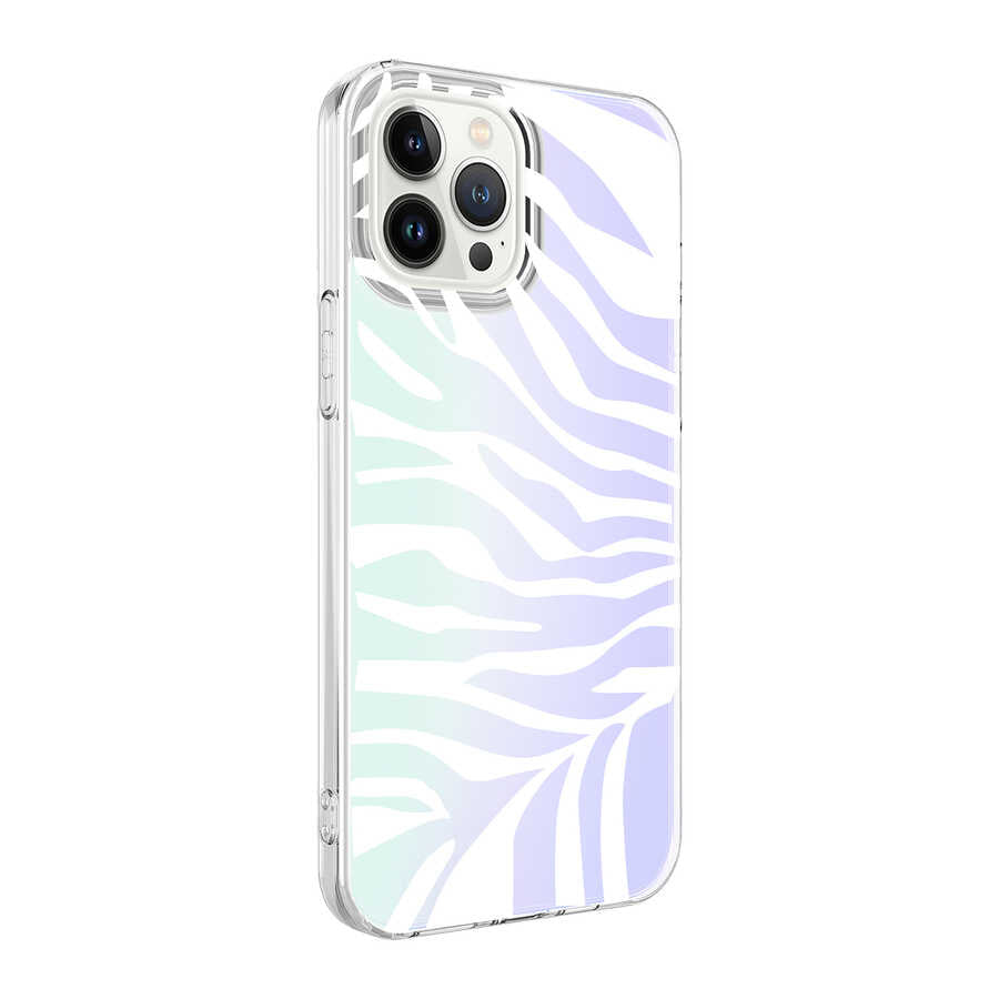 Apple iPhone 13 Pro Max Uyumlu Kılıf Zore M-Blue Desenli Kapak