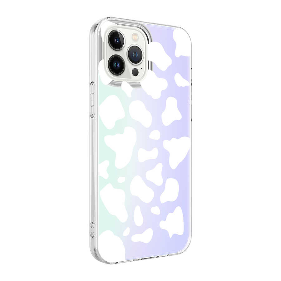 Apple iPhone 13 Pro Max Uyumlu Kılıf Zore M-Blue Desenli Kapak