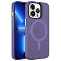 Apple iPhone 13 Pro Max Uyumlu Kılıf Zore M-safe Şarj Özellikli Buzlu Transparan C-Pro Sert Kapak