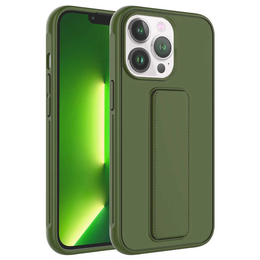 Apple iPhone 13 Pro Max Uyumlu Kılıf Zore Qstand Kapak