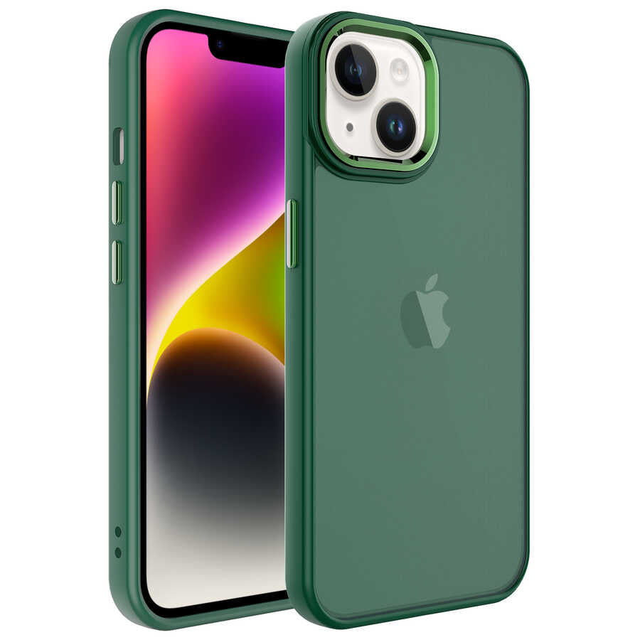 Apple iPhone 14 Uyumlu Kılıf Buzlu Sert PC Zore May Kapak