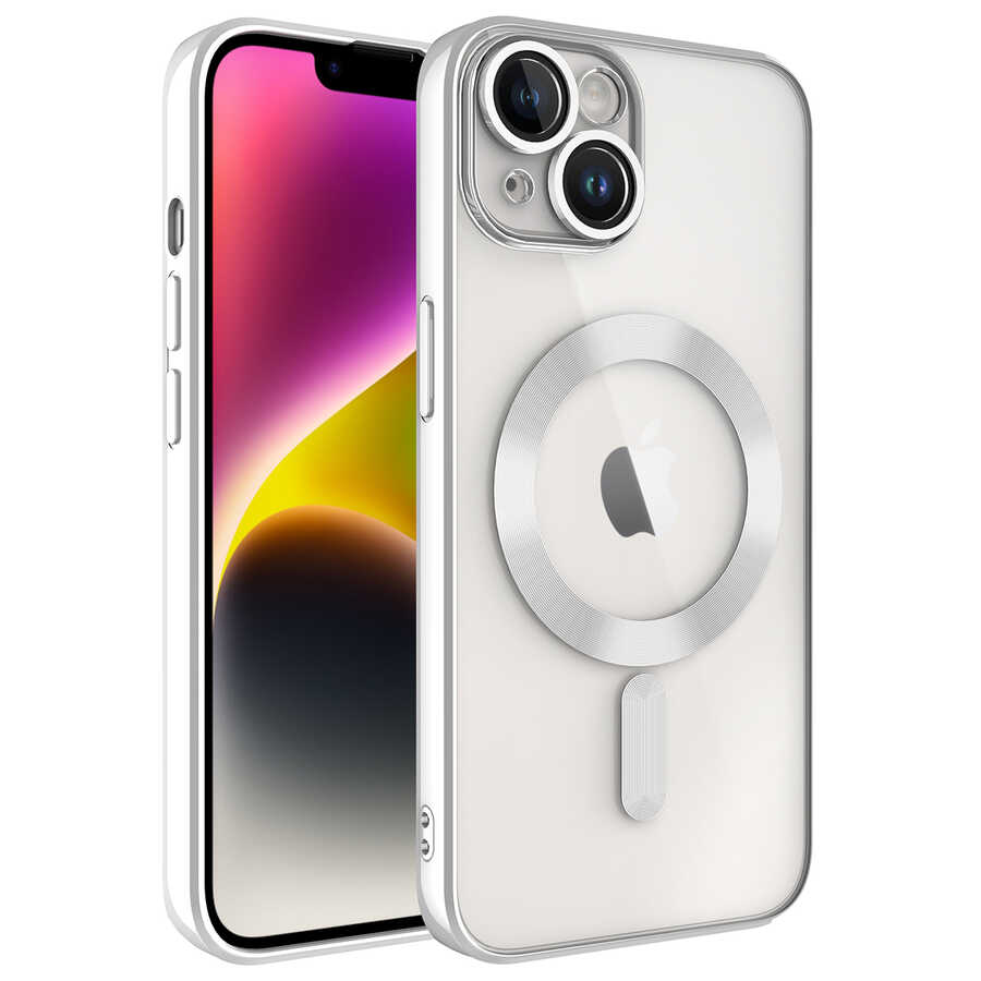 Apple iPhone 14 Uyumlu Kılıf Kamera Korumalı M-safe Wireless Şarj Özellikli Zore Demre Kapak