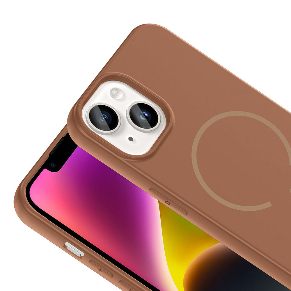 Apple iPhone 14 Uyumlu Kılıf M-safe Şarj Özellikli Zore Meta Kapak