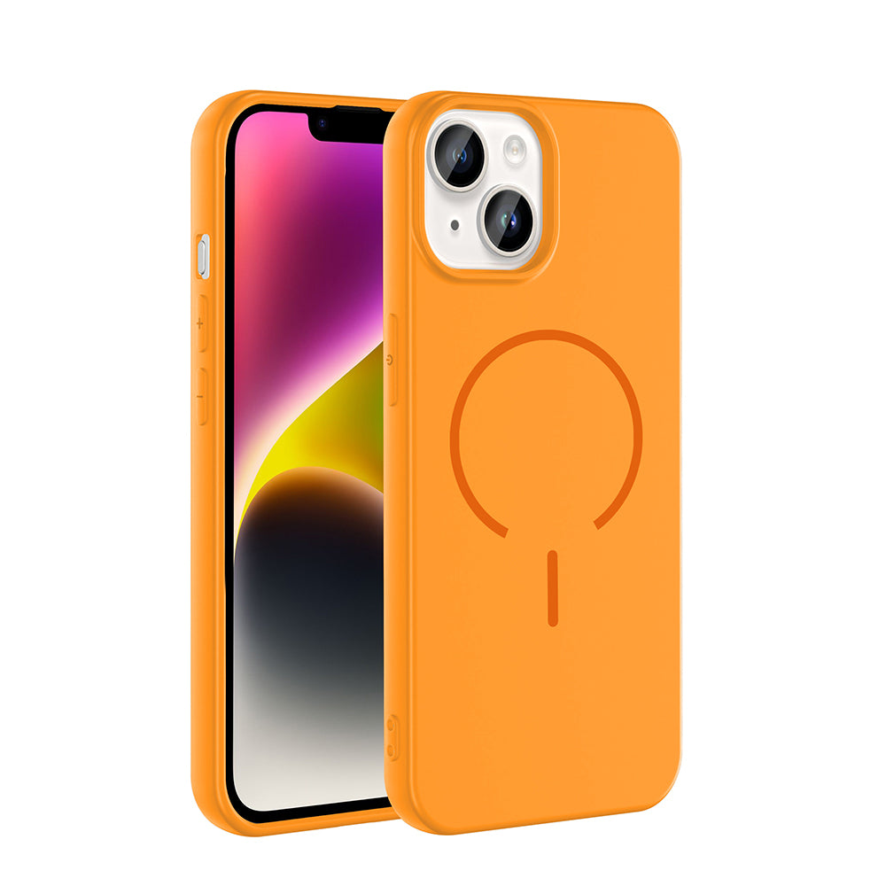 Apple iPhone 14 Uyumlu Kılıf M-safe Şarj Özellikli Zore Meta Kapak