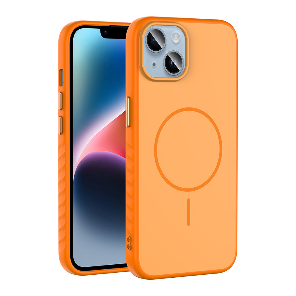 Apple iPhone 14 Uyumlu Kılıf M-safe Şarj Özellikli Zore Tea Kapak