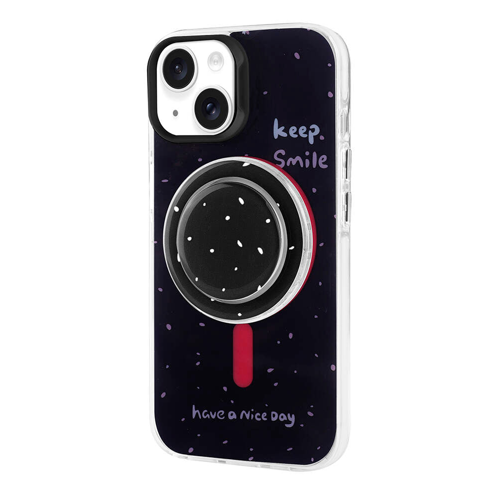 Apple iPhone 14 Uyumlu Kılıf M-safe Şarj Özellikli Tak-Çıkar Pop Soketli Zore Tiktok Kapak