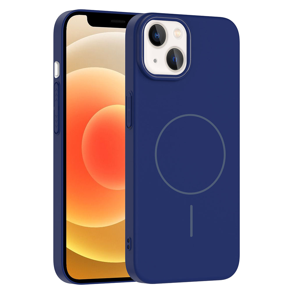 Apple iPhone 14 Uyumlu Kılıf M-safe Şarj Özellikli Zore Ruby Sert Kapak
