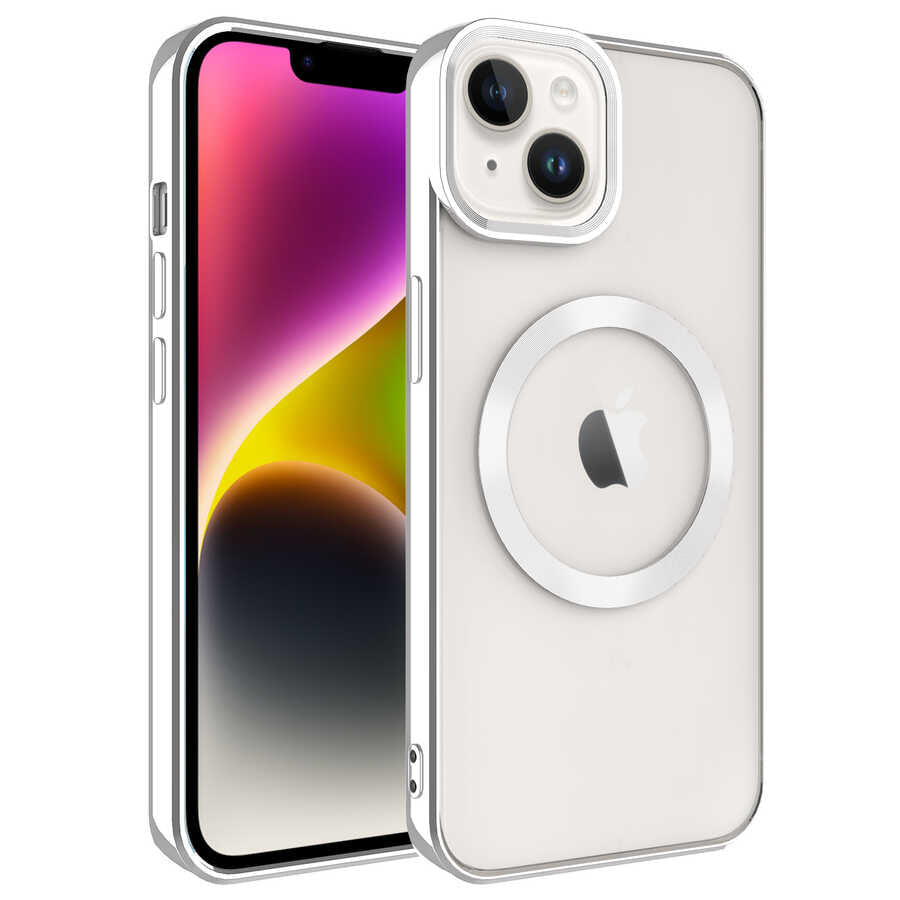 Apple iPhone 14 Uyumlu Kılıf M-safe Wireless Şarj Özellikli Zore Setro Silikon