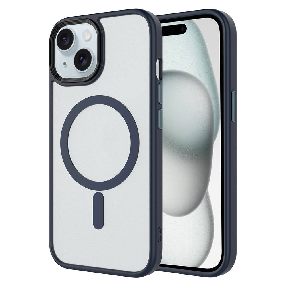 Apple iPhone 14 Uyumlu Kılıf Mat Arka Yüzey Wireless Şarj Özellikli Zore Flet M-safe Kapak