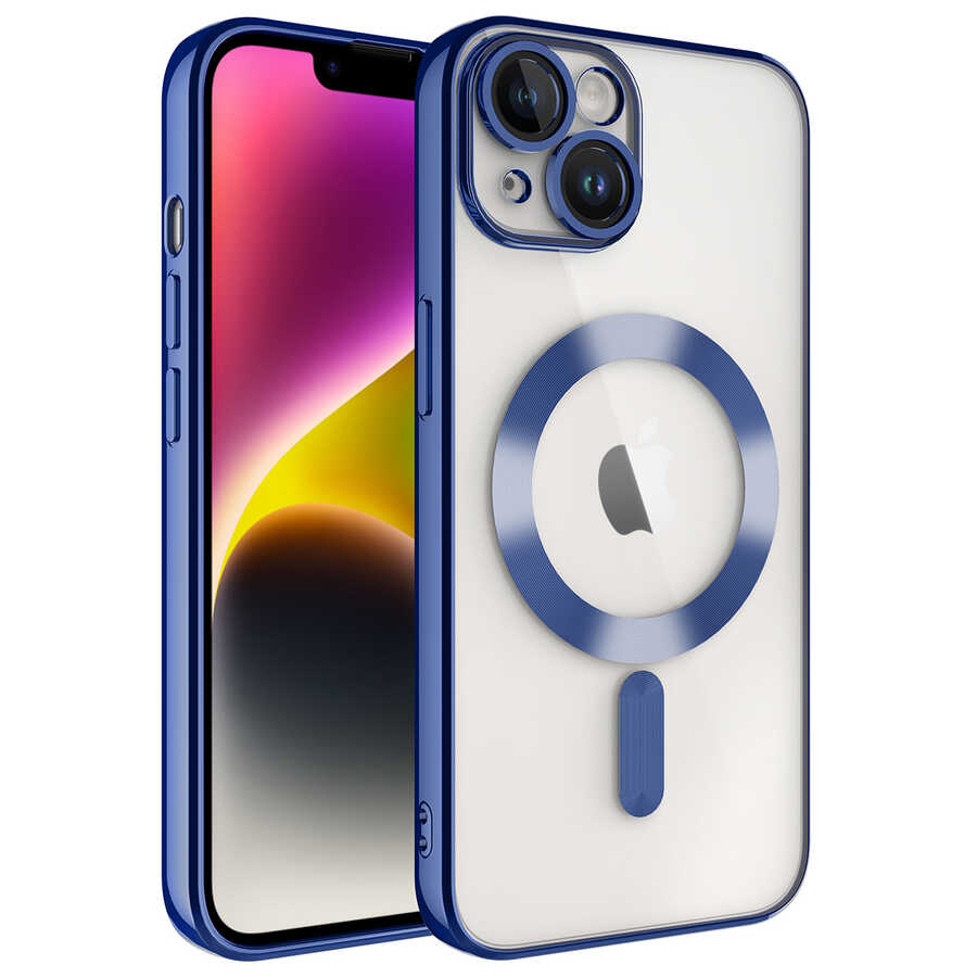 Apple iPhone 14 Plus Uyumlu Kılıf Kamera Korumalı M-safe Wireless Şarj Özellikli Zore Demre Kapak