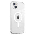 Apple iPhone 14 Plus Uyumlu Kılıf M-safe Şarj Özellikli Şeffaf Sert PC Zore Embos Kapak