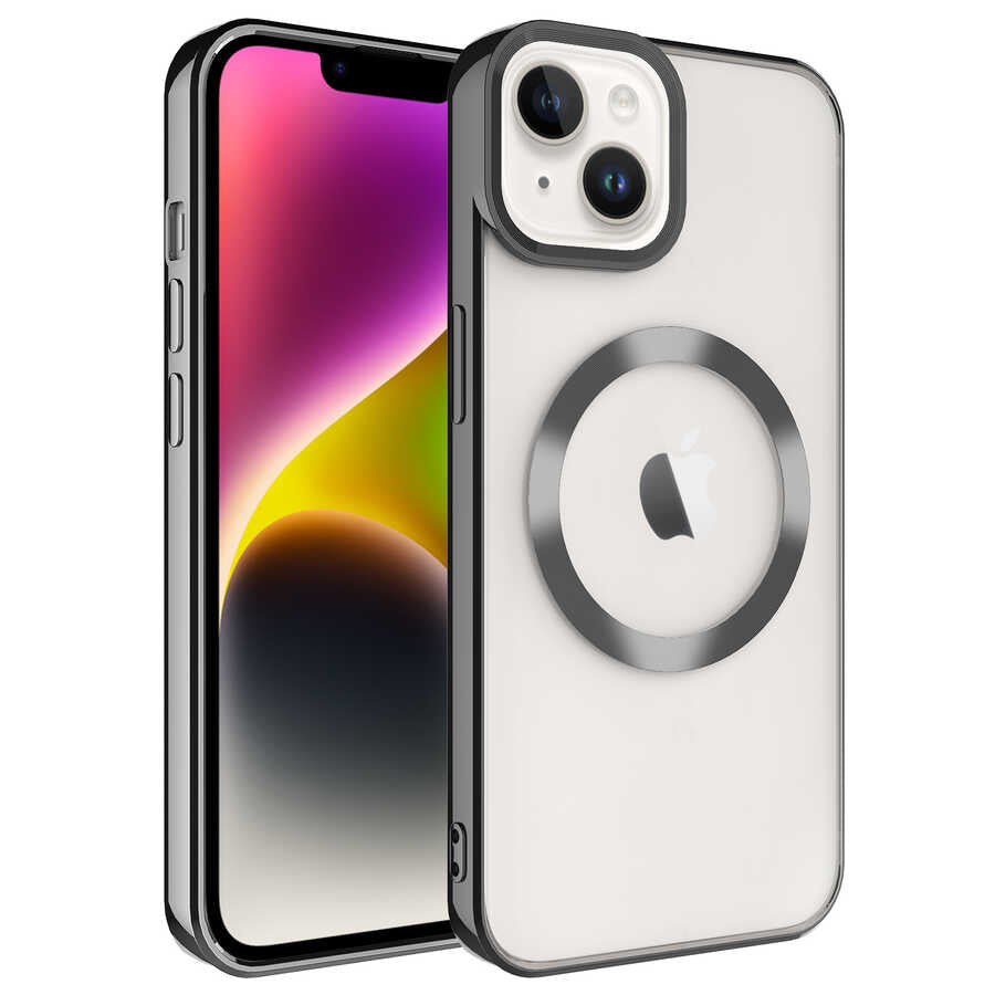Apple iPhone 14 Plus Uyumlu Kılıf M-safe Wireless Şarj Özellikli Zore Setro Silikon