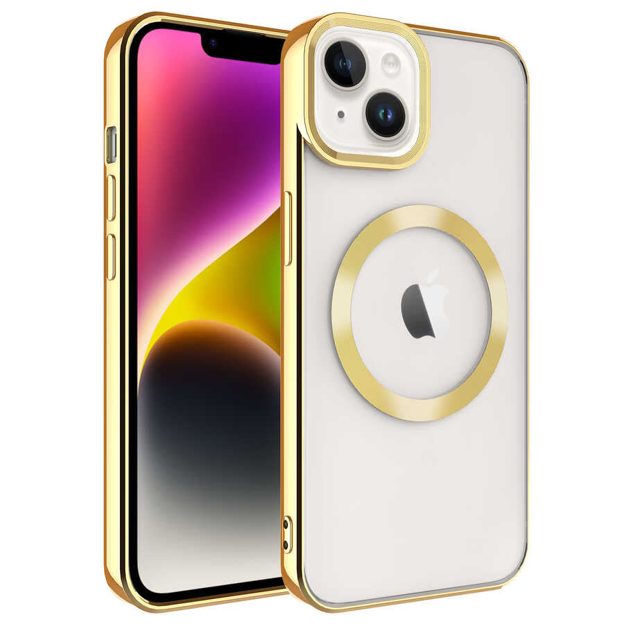 Apple iPhone 14 Plus Uyumlu Kılıf M-safe Wireless Şarj Özellikli Zore Setro Silikon