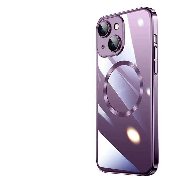 Apple iPhone 14 Plus Uyumlu Kılıf Wireless Şarj Özellikli Sert PC Zore Riksos M-safe Kapak