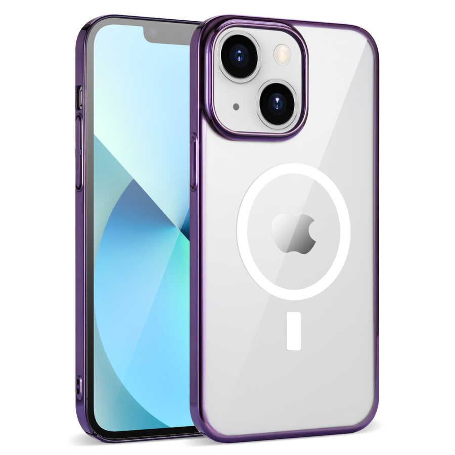 Apple iPhone 14 Plus Uyumlu Kılıf Zore Wireless Şarj Özellikli Pixel M-safe Kapak