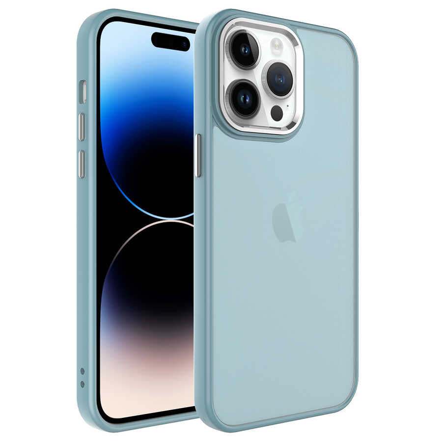Apple iPhone 14 Pro Uyumlu Kılıf Buzlu Sert PC Zore May Kapak