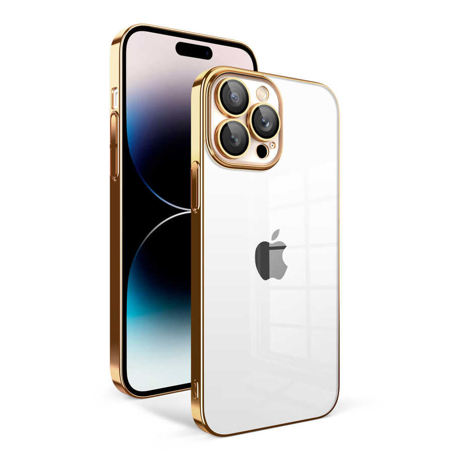 Apple iPhone 14 Pro Uyumlu Kılıf Kamera Korumalı Renkli Çerçeveli Zore Garaj Kapak