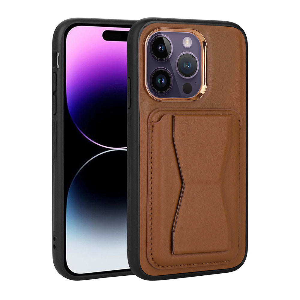 Apple iPhone 14 Pro Uyumlu Kılıf Kartlıklı Standlı Pu Deri Zore Memo Kapak