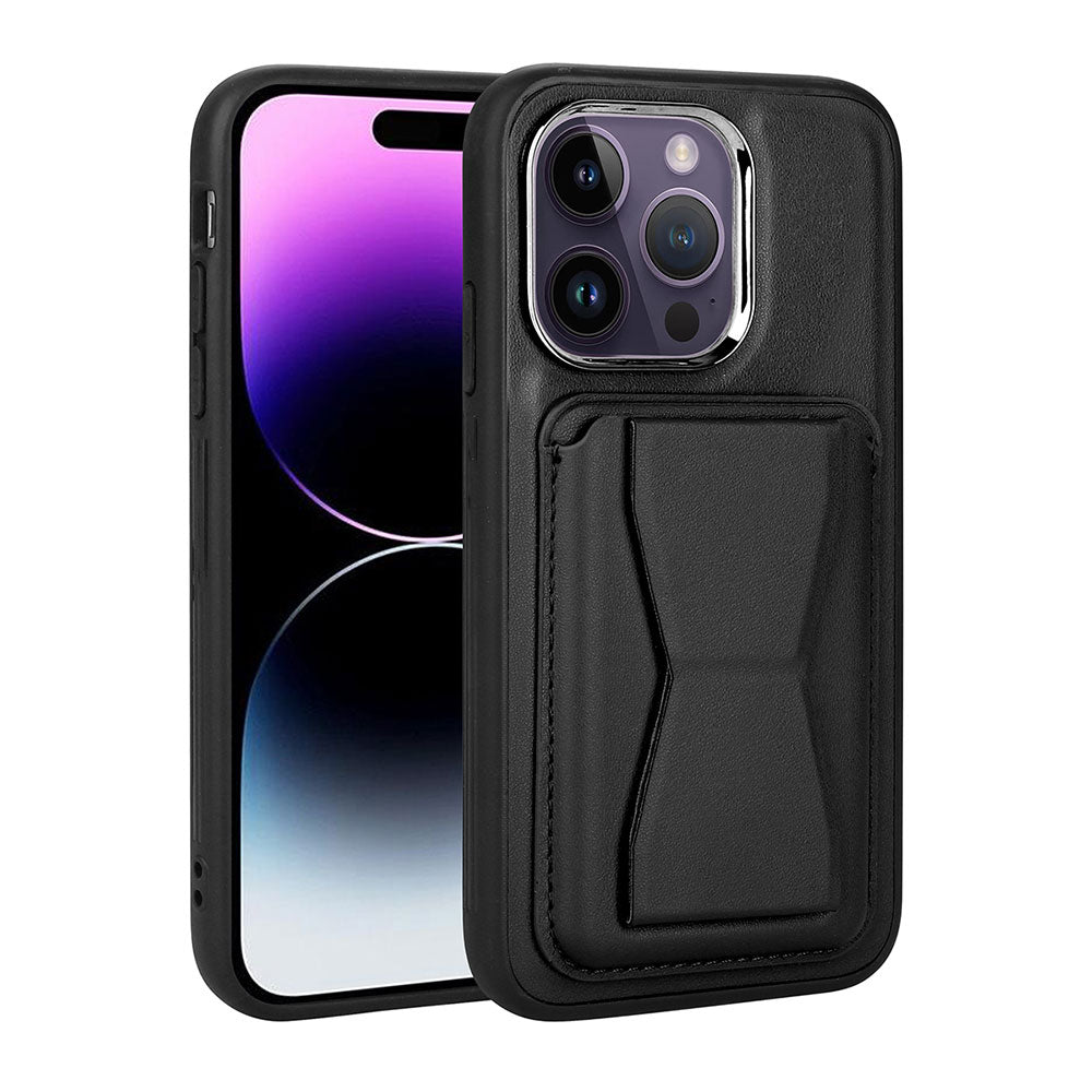 Apple iPhone 14 Pro Uyumlu Kılıf Kartlıklı Standlı Pu Deri Zore Memo Kapak