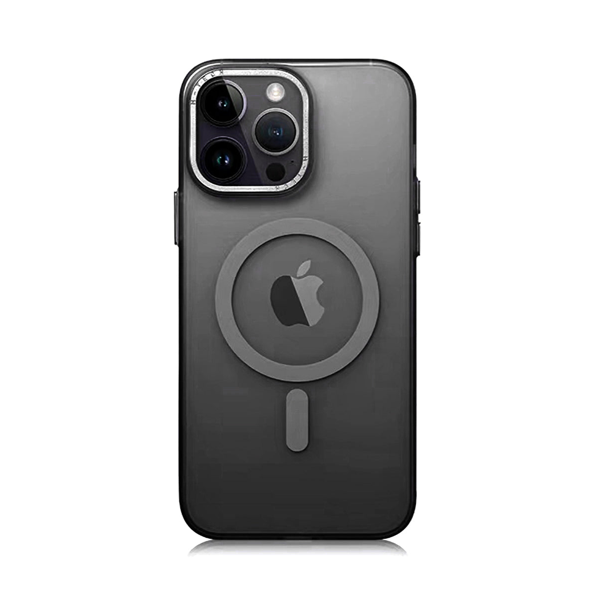 Apple iPhone 14 Pro Uyumlu Kılıf M-safe Şarj Özellikli Buzlu Sert PC Zore Tuval Kapak