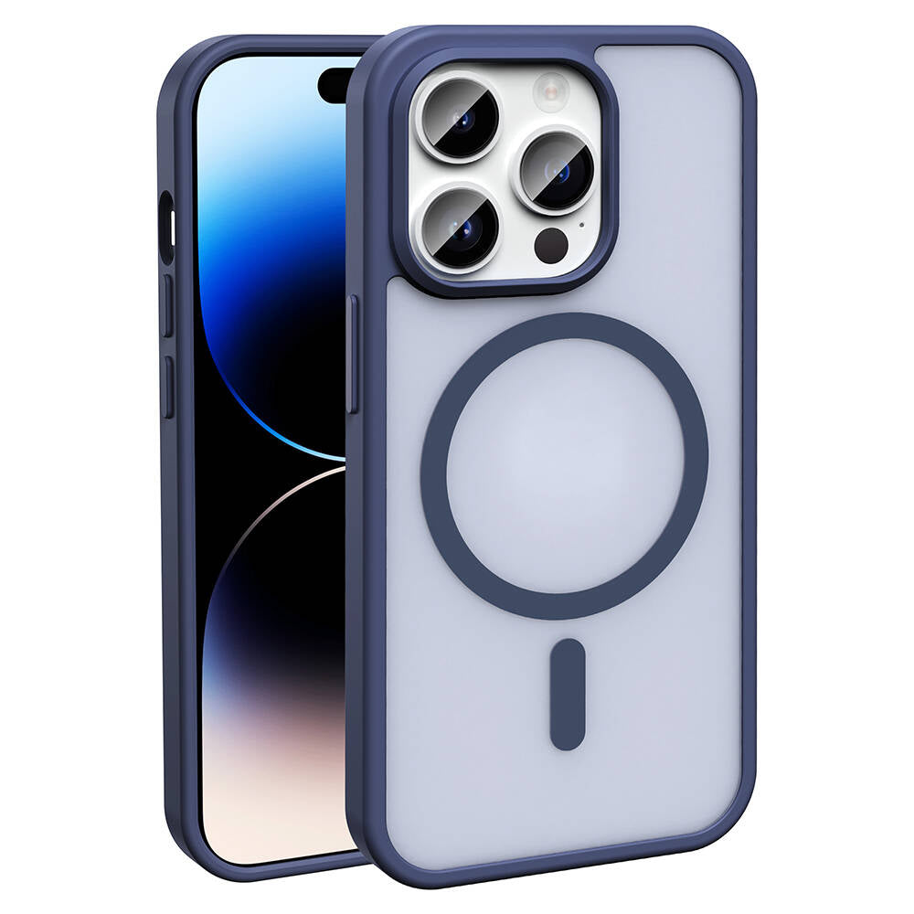 Apple iPhone 14 Pro Uyumlu Kılıf M-safe Şarj Özellikli Mat Arka Yüzey Zore Sio Kapak