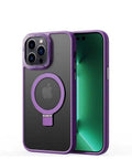 Apple iPhone 14 Pro Uyumlu Kılıf M-safe Wireless Şarj Özellikli Standlı Zore Ting Kapak
