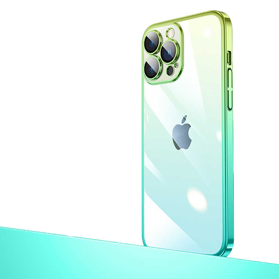 Apple iPhone 14 Pro Uyumlu Kılıf Parlak Renk Geçişli Kamera Korumalı Zore Senkron Kapak