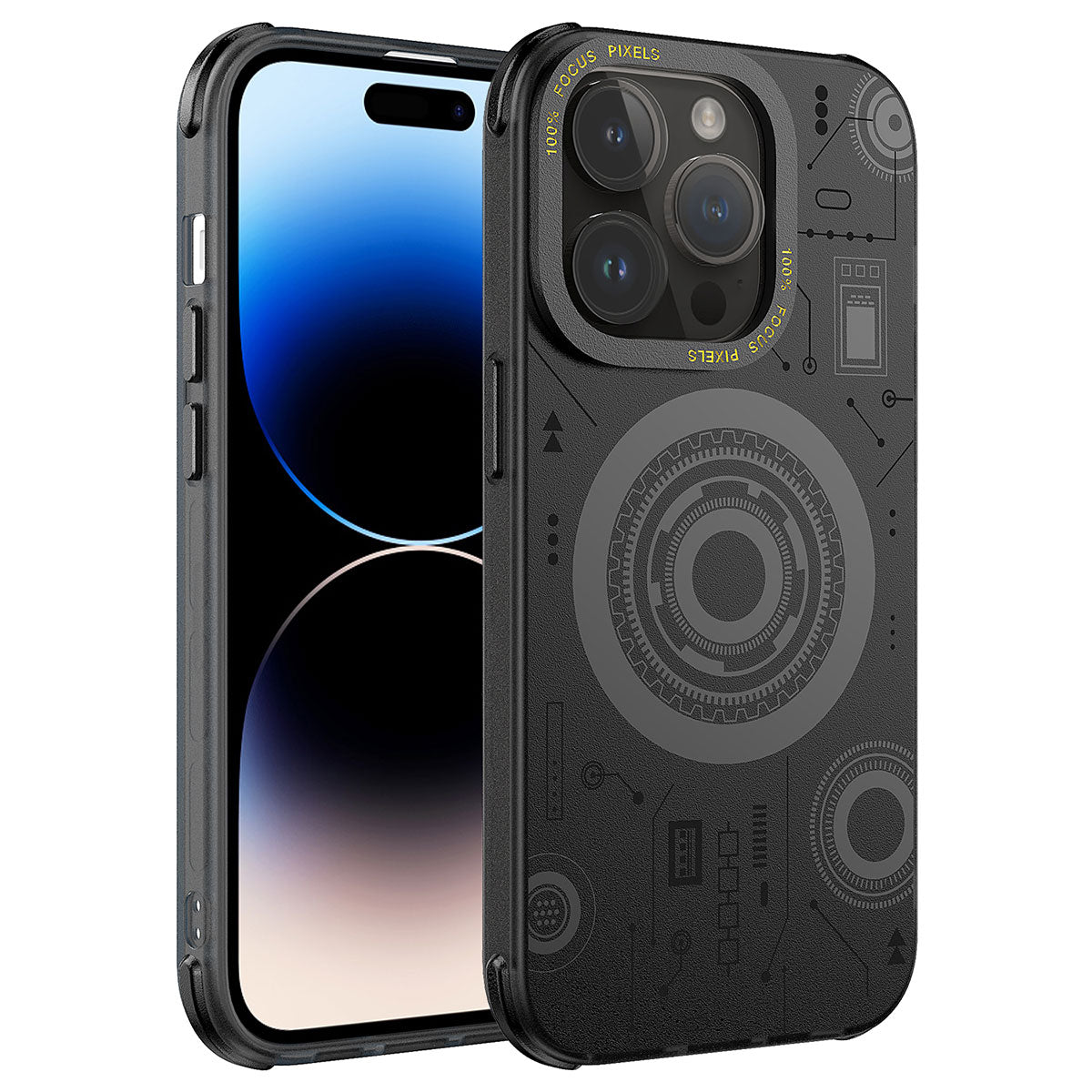 Apple iPhone 14 Pro Uyumlu Kılıf Zore Wireless Şarj Özellikli Desenli Hot Kapak