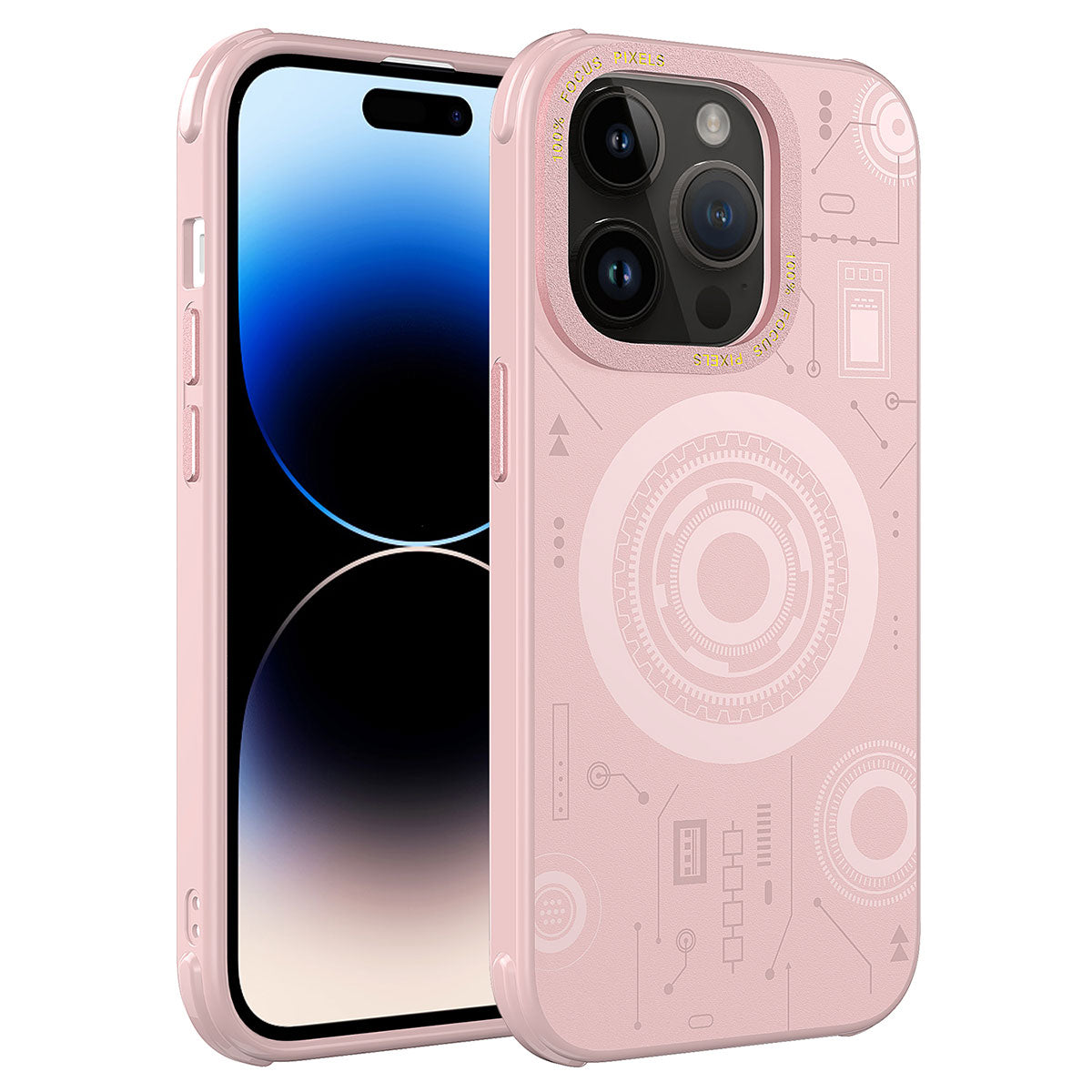 Apple iPhone 14 Pro Uyumlu Kılıf Zore Wireless Şarj Özellikli Desenli Hot Kapak