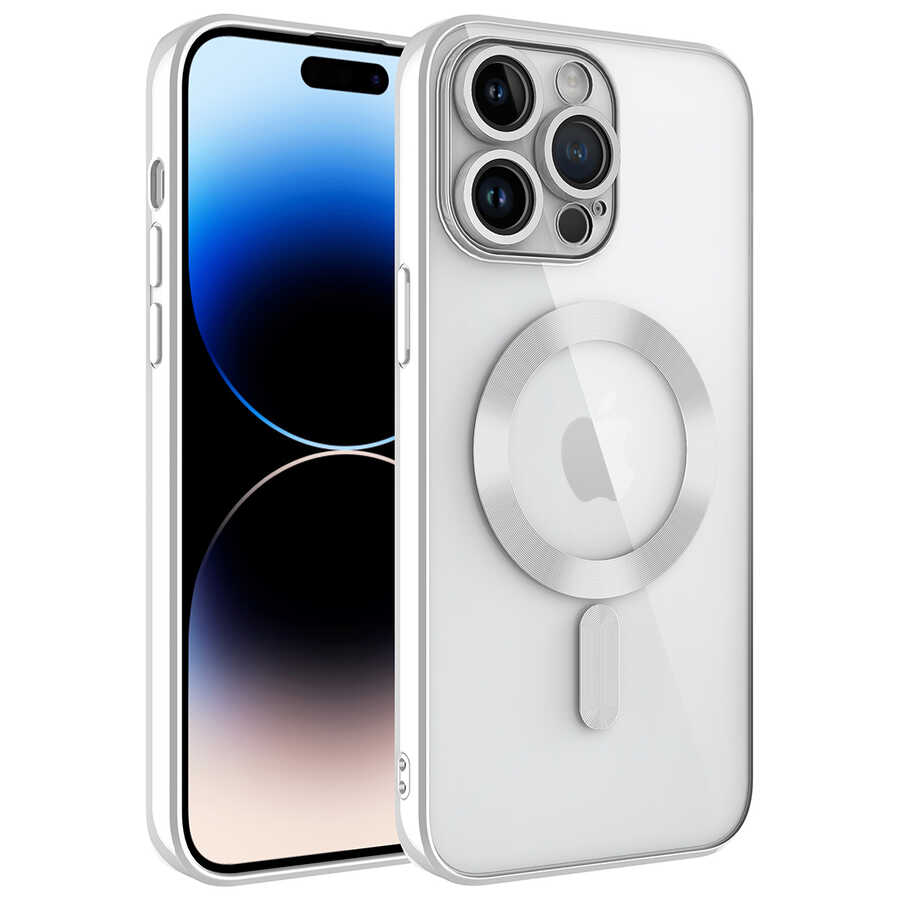 Apple iPhone 14 Pro Max Uyumlu Kılıf Kamera Korumalı M-safe Wireless Şarj Özellikli Zore Demre Kapak