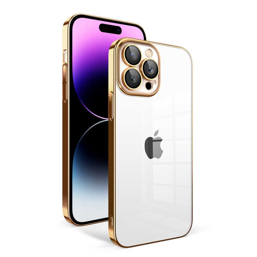 Apple iPhone 14 Pro Max Uyumlu Kılıf Kamera Korumalı Renkli Çerçeveli Zore Garaj Kapak