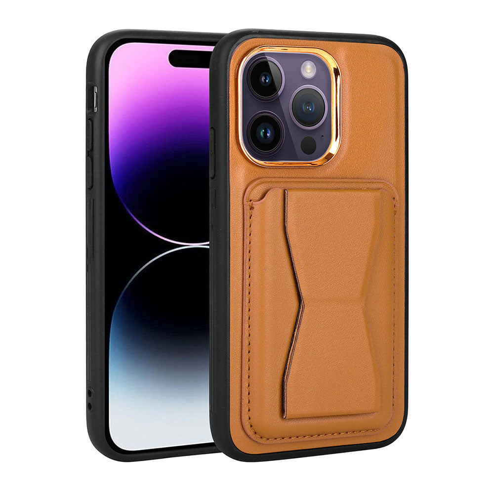 Apple iPhone 14 Pro Max Uyumlu Kılıf Kartlıklı Standlı Pu Deri Zore Memo Kapak