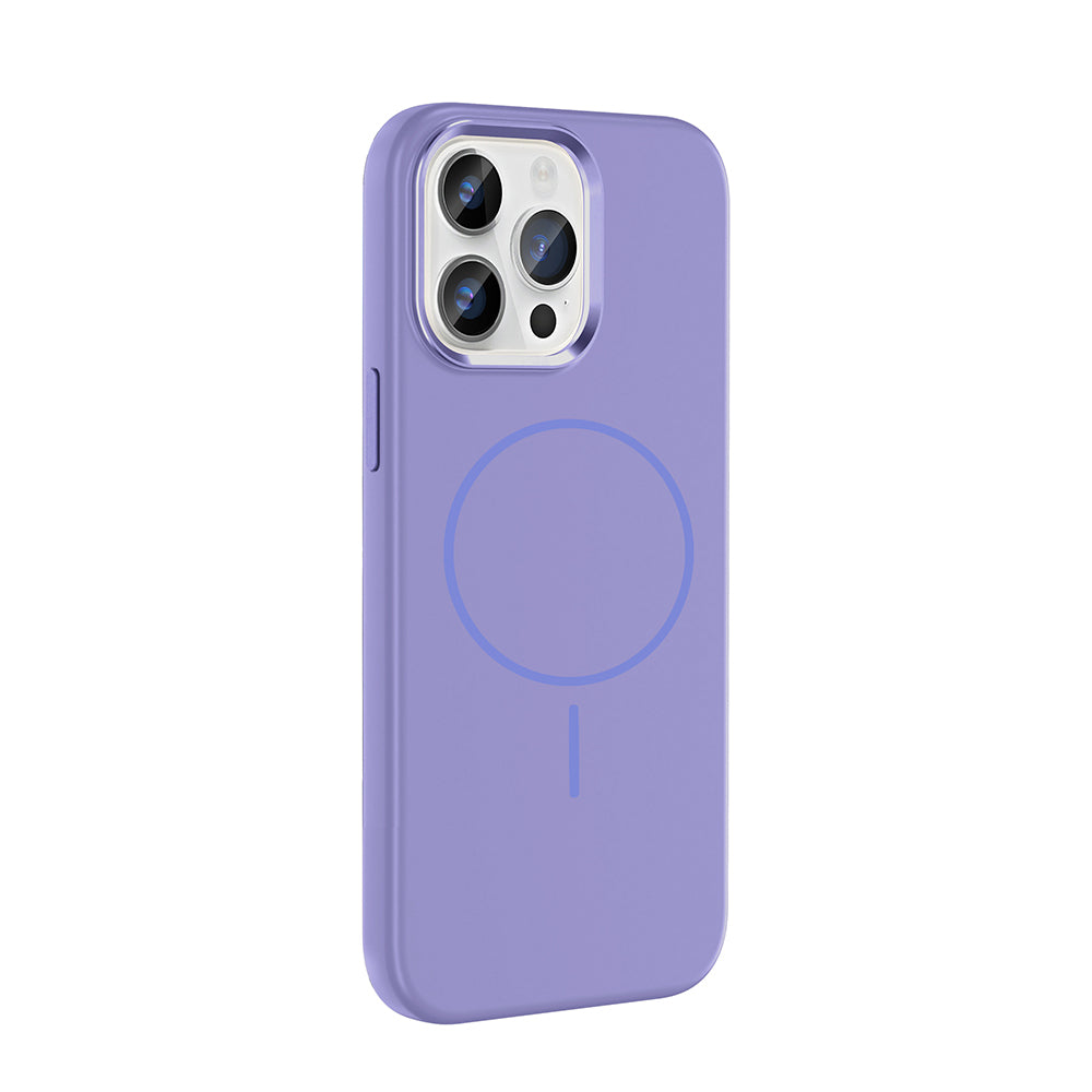 Apple iPhone 14 Pro Max Uyumlu Kılıf M-Safe Şarj Özellikli Metal Kamera Çerçeveli Zore Edi Silikon Kapak