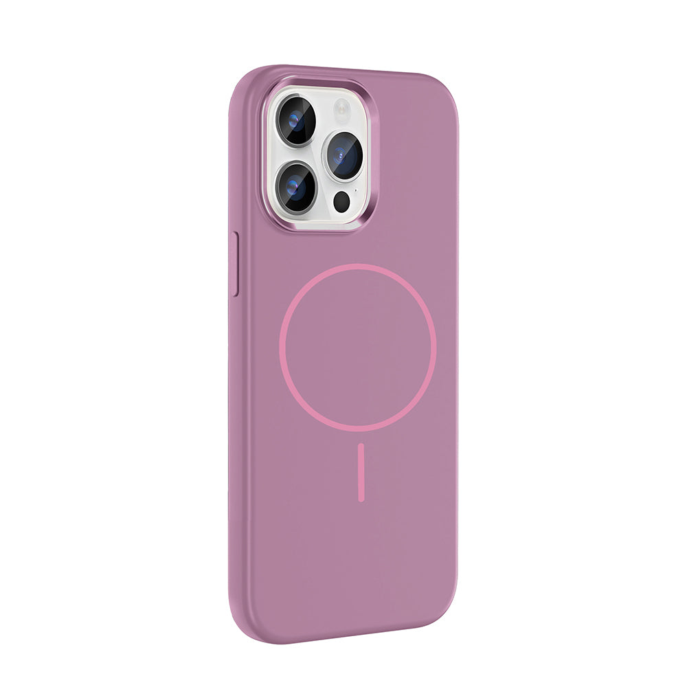 Apple iPhone 14 Pro Max Uyumlu Kılıf M-Safe Şarj Özellikli Metal Kamera Çerçeveli Zore Edi Silikon Kapak