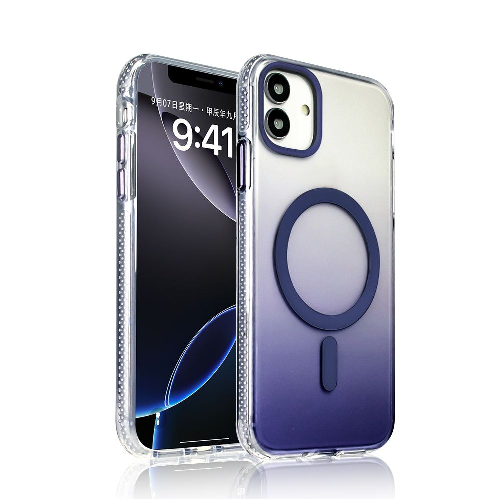 Apple iPhone 14 Pro Max Uyumlu Kılıf M-safe Şarj Özellikli Transparan Renk Geçişli Zore Toros Kapak