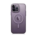 Apple iPhone 14 Pro Max Uyumlu Kılıf M-safe Şarj Özellikli Buzlu Sert PC Zore Tuval Kapak