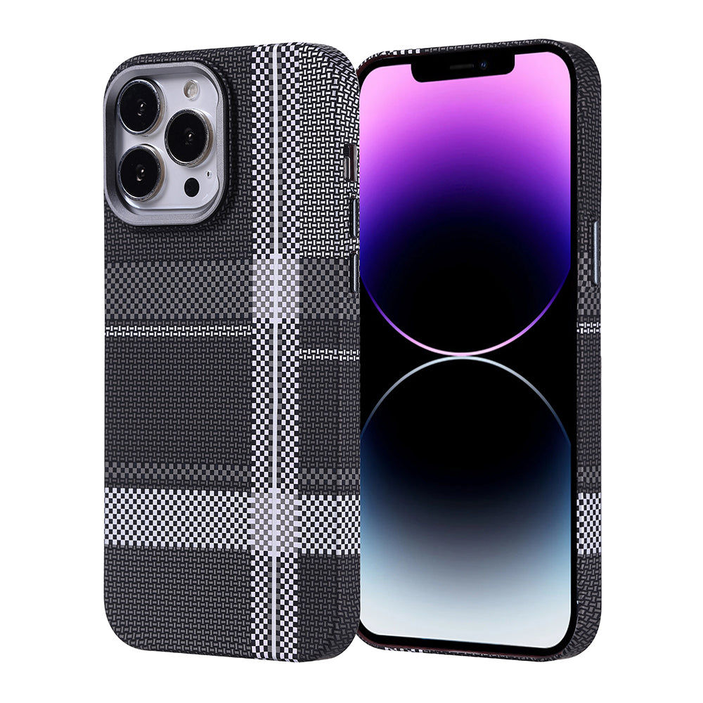 Apple iPhone 14 Pro Max Uyumlu Kılıf M-safe Şarj Özellikli Karbon Fiber Görünümlü Zore Nekst Kapak