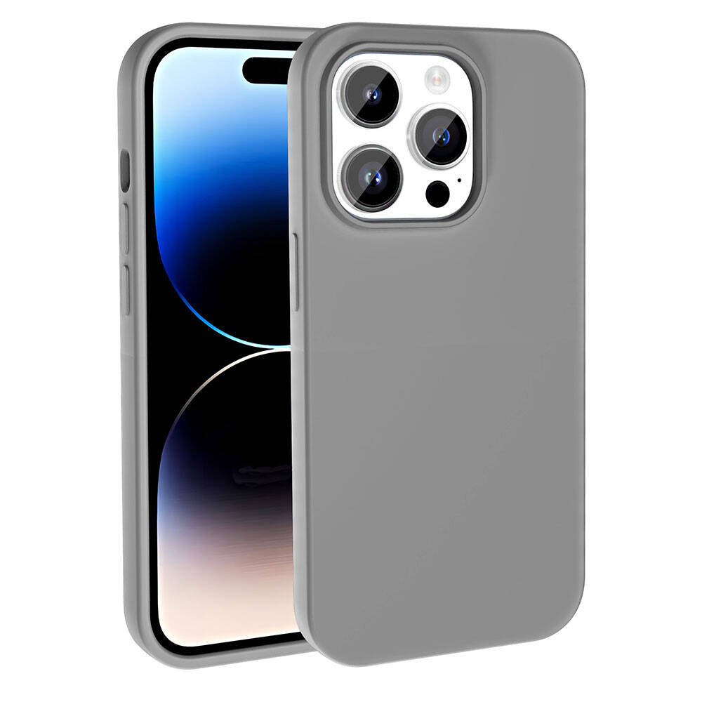 Apple iPhone 14 Pro Max Uyumlu Kılıf M-safe Şarj Özellikli Sıvı Teknolojili Silinebilir Sert Zore Kivi Kapak