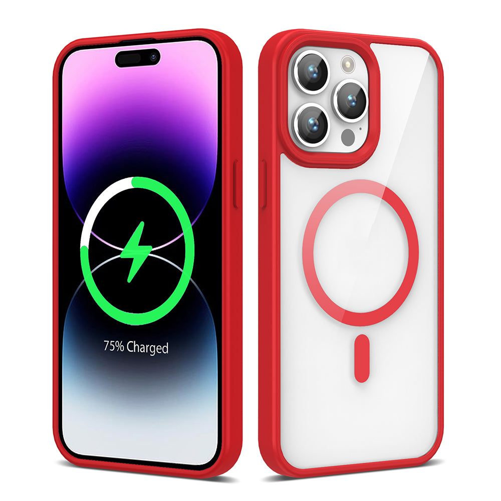 Apple iPhone 14 Pro Max Uyumlu Kılıf M-safe Wireless Şarj Özellikli Silikon Zore Ege Kapak