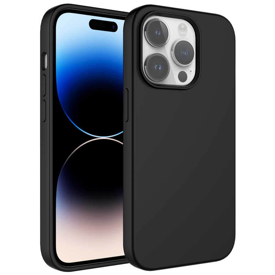 Apple iPhone 14 Pro Max Uyumlu Kılıf Sıvı Teknolojili Silinebilir Sert Zore Kivi Kapak