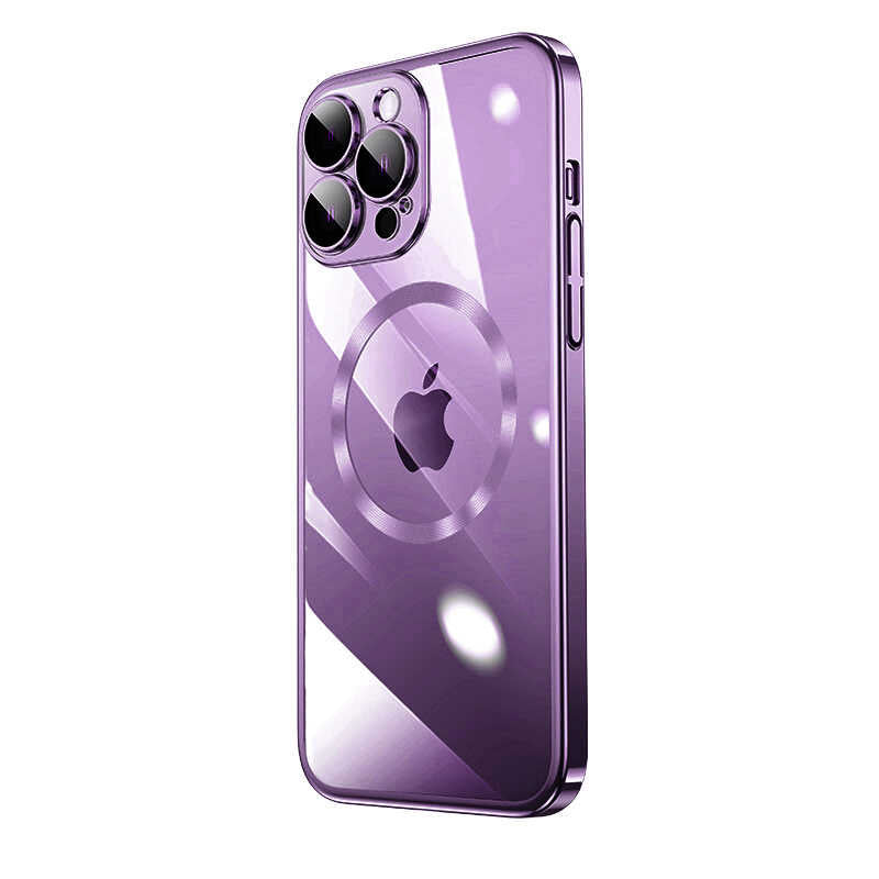 Apple iPhone 14 Pro Max Uyumlu Kılıf Wireless Şarj Özellikli Sert PC Zore Riksos M-safe Kapak