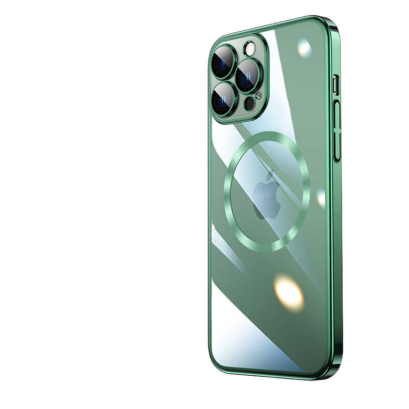 Apple iPhone 14 Pro Max Uyumlu Kılıf Wireless Şarj Özellikli Sert PC Zore Riksos M-safe Kapak