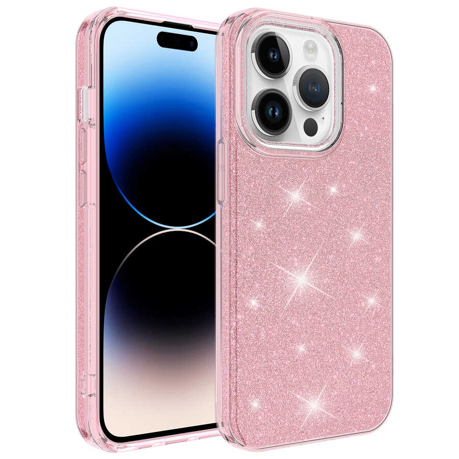 Apple iPhone 14 Pro Max Uyumlu Kılıf Zore Shining Silikon