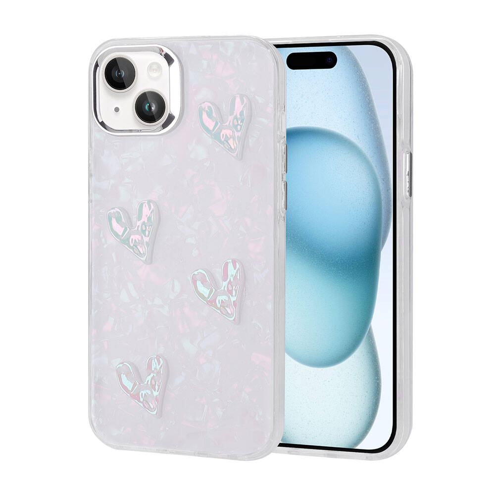 Apple iPhone 15 Uyumlu Kılıf Kabartma Figürlü Parlak Zore Eralli Silikon Kapak