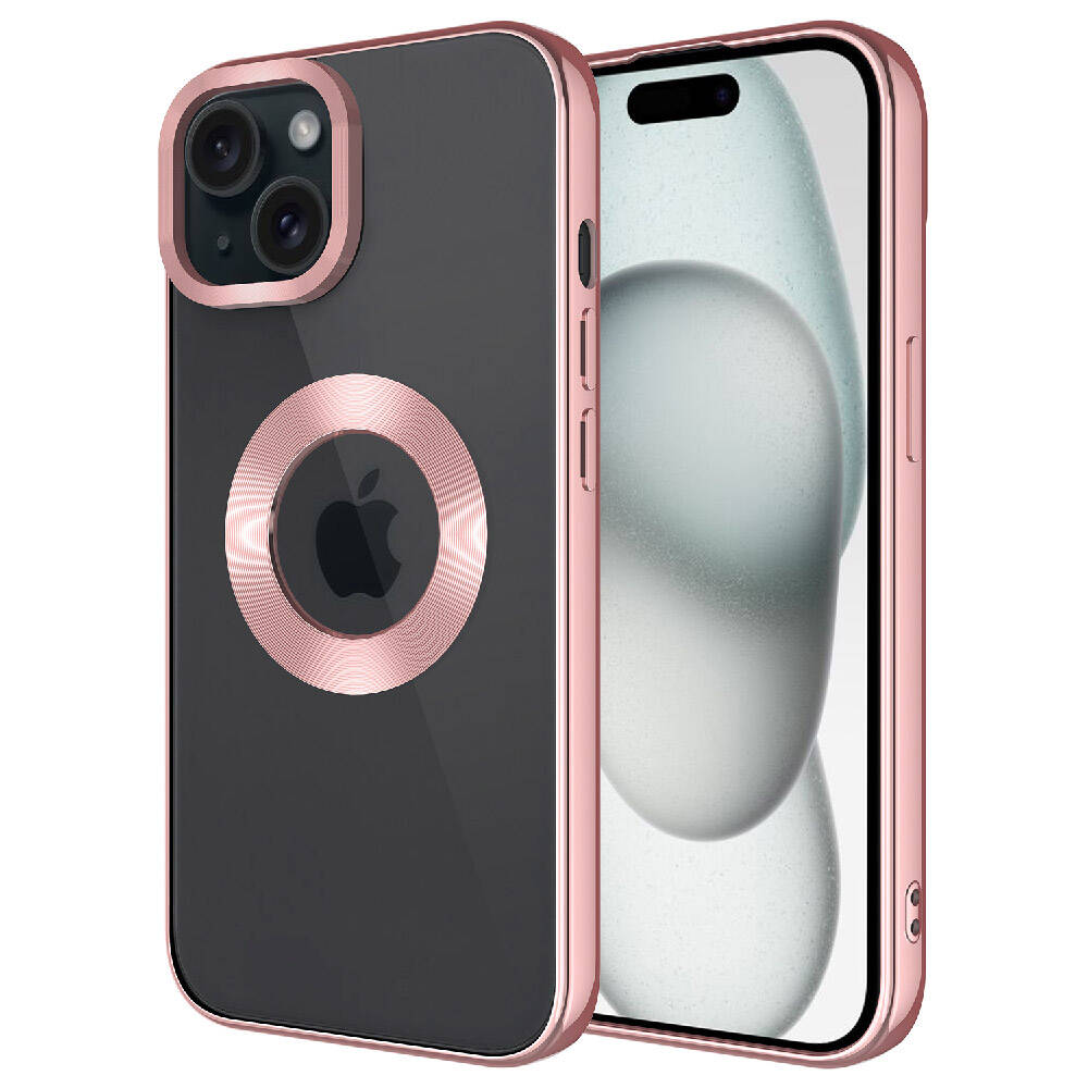 Apple iPhone 15 Uyumlu Kılıf Kamera Korumalı Logo Gösteren Zore Omega Kapak