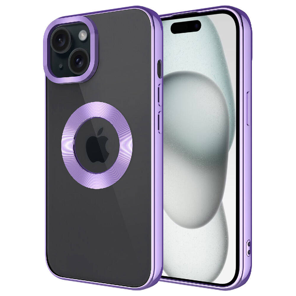 Apple iPhone 15 Uyumlu Kılıf Kamera Korumalı Logo Gösteren Zore Omega Kapak