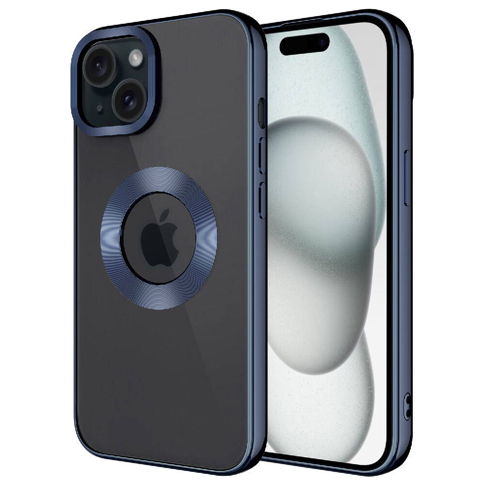 Apple iPhone 15 Uyumlu Kılıf Kamera Korumalı Logo Gösteren Zore Omega Kapak