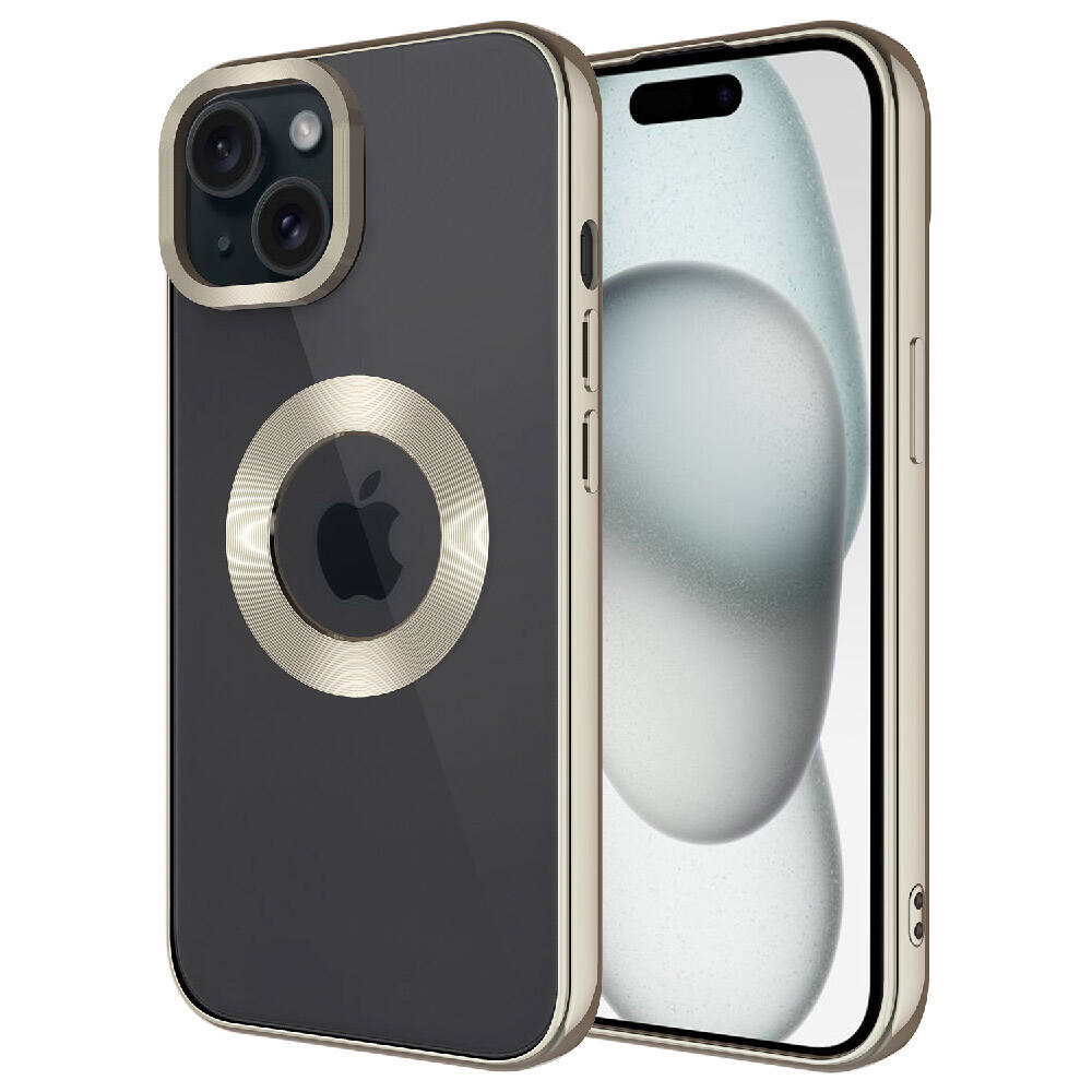 Apple iPhone 15 Uyumlu Kılıf Kamera Korumalı Logo Gösteren Zore Omega Kapak