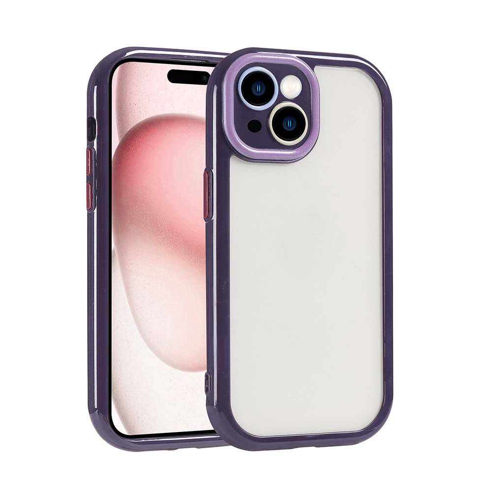 Apple iPhone 15 Uyumlu Kılıf Kamera Korumalı Renkli Kenar ve Çerçeve Tasarımlı Zore Vitamin Kapak